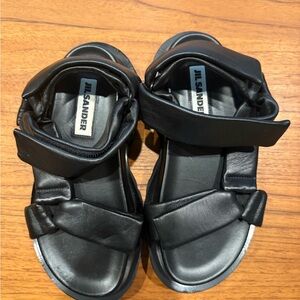 Never worn! $1150 Jil Sander Black Sandals